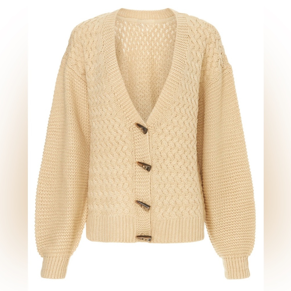 PAMELA LOVE / Ivory Cardigan Sweater - Sz S
